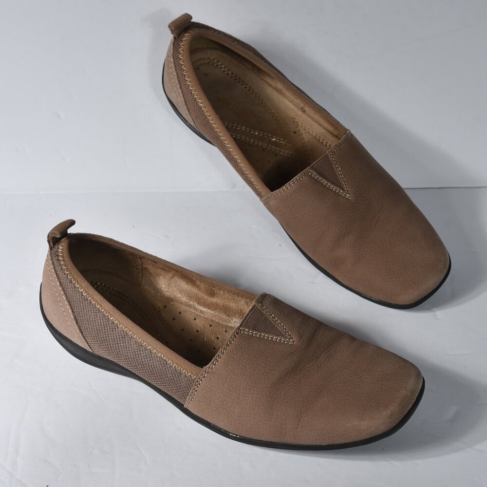 Naturalizer Franklyn Tan Brown Suede Slip On Comfort Shoe size 8